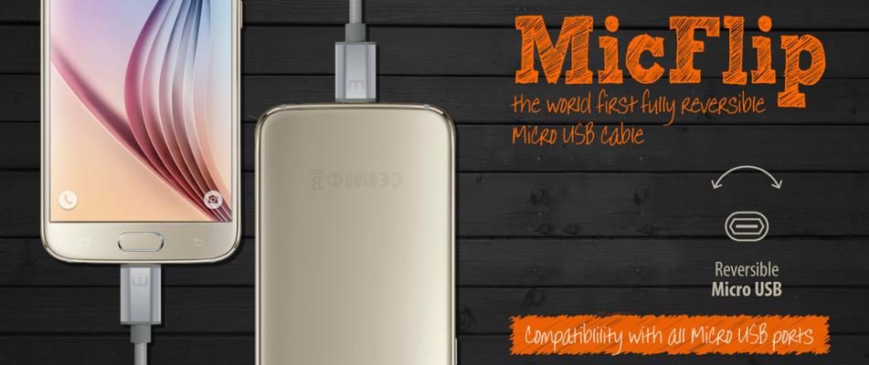 Disruptive technologies come in many shapes and sizes, the MicFlip raised 128,204 USD on Indiegogo and is disrupting the world of Micro USB  cables...